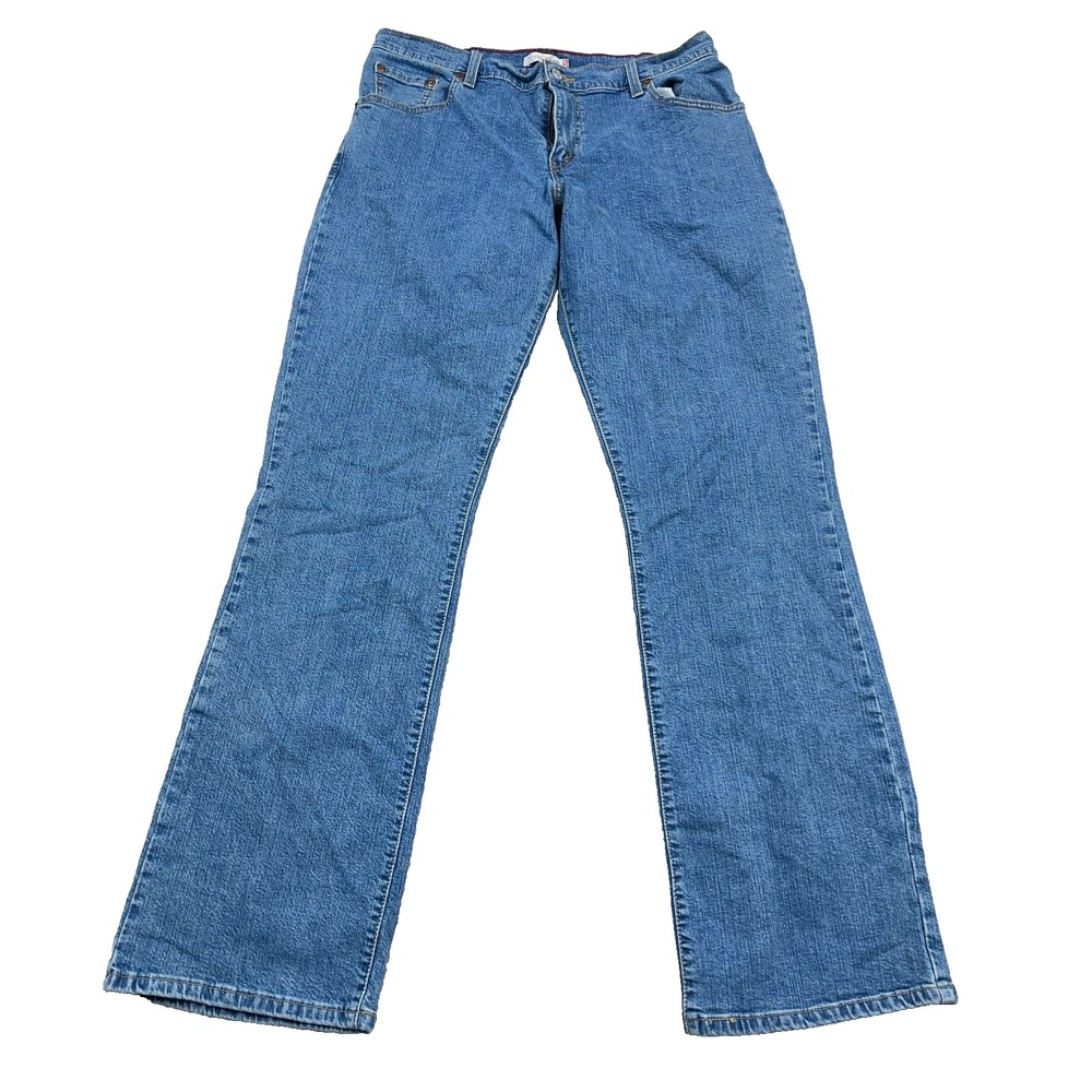 Vintage Levis 550 Jeans Women 12 Long Relaxed Bootcut Med Wash Y2K 2000s A94